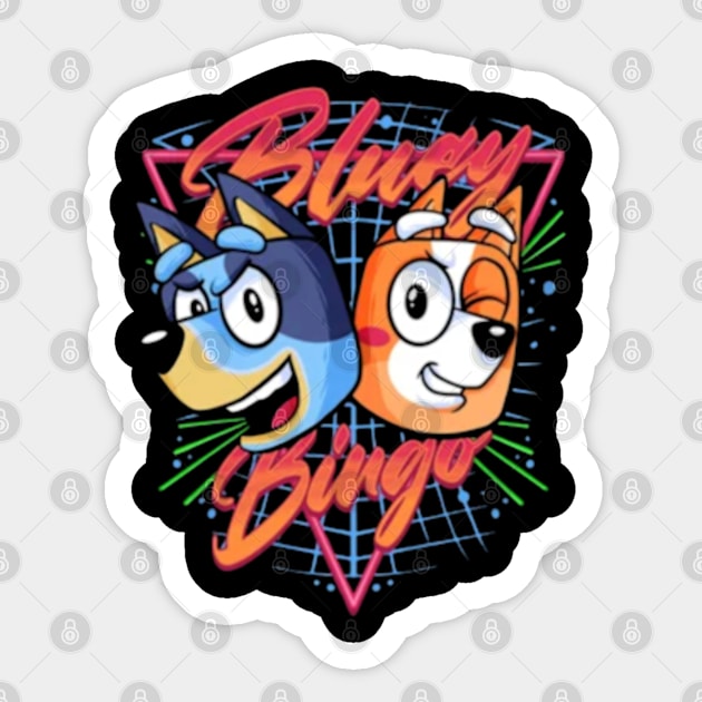 bluey bingo vintage Sticker by GapiKenterKali